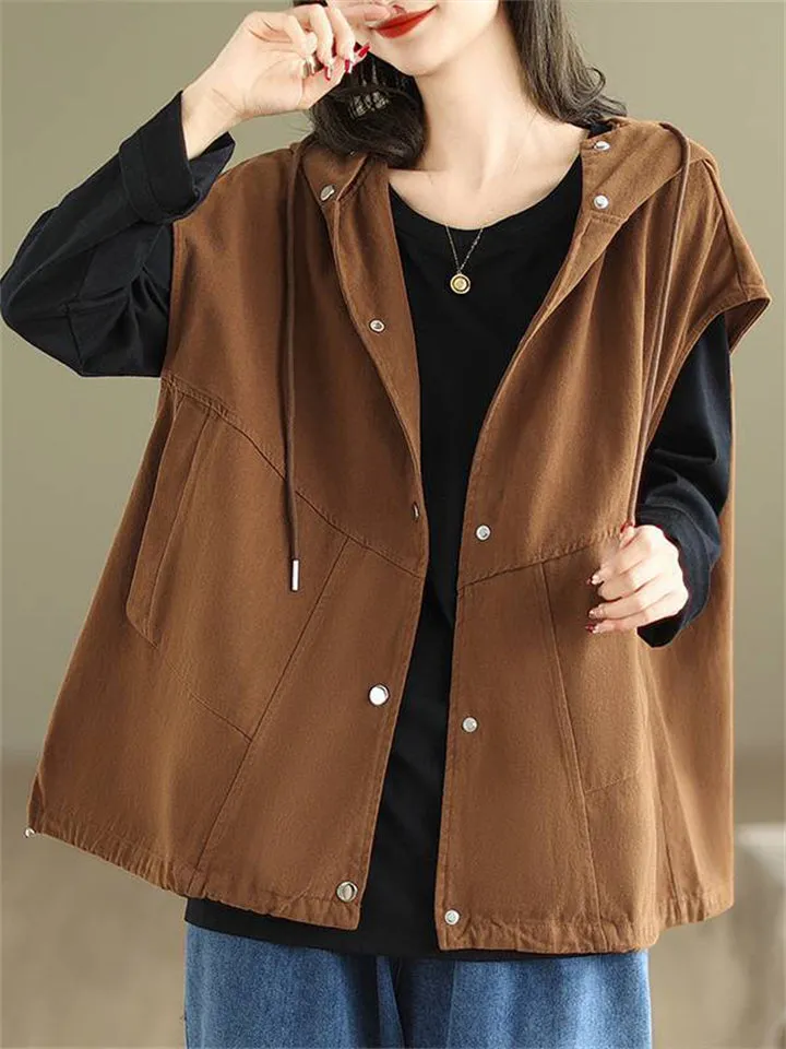 Women's Loose Wear-Resistant Sleeveless Cargo Jackets