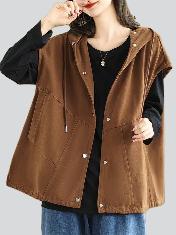 Women's Loose Wear-Resistant Sleeveless Cargo Jackets