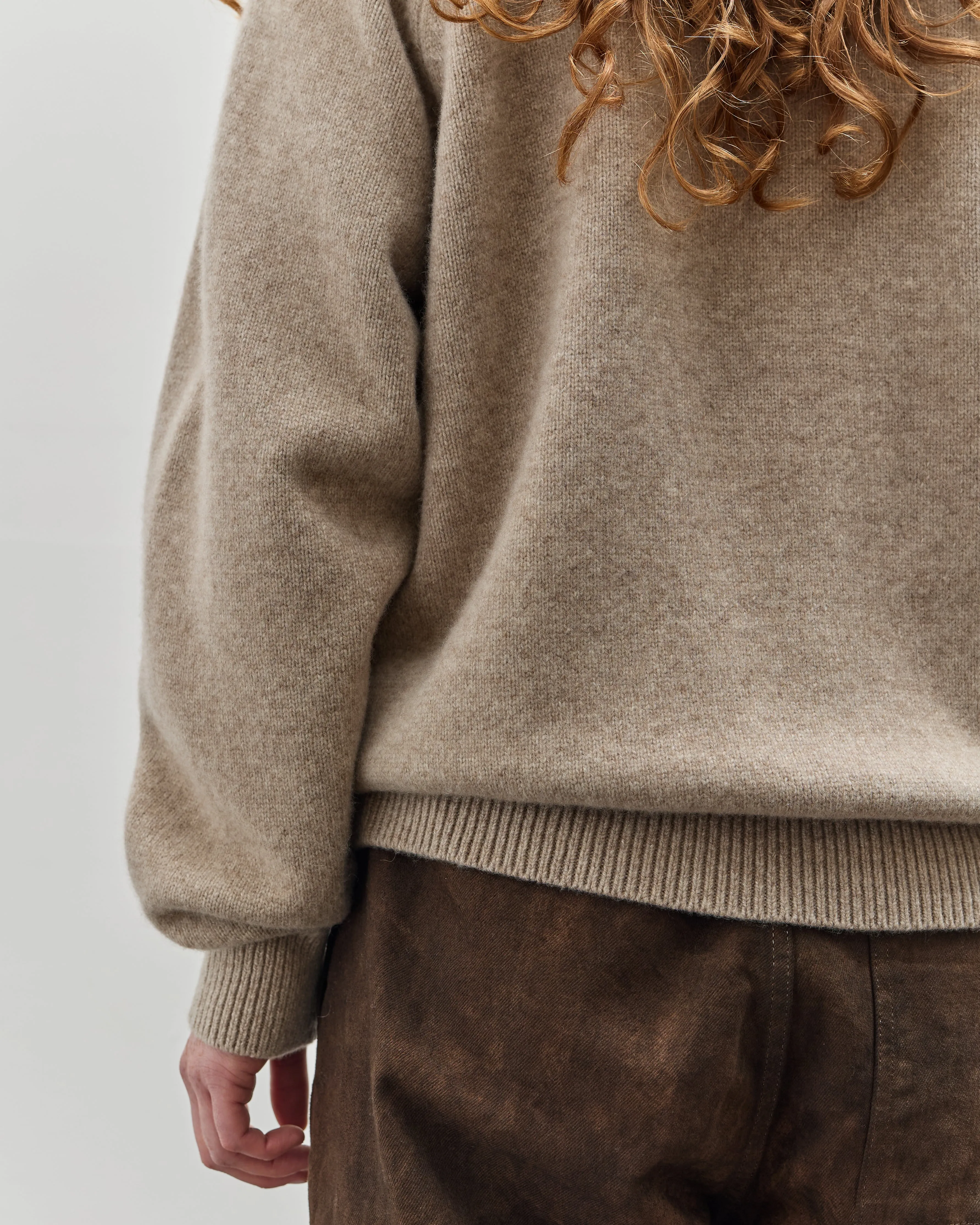 Yoko Sakamoto Raglan Crewneck Knit, Beige