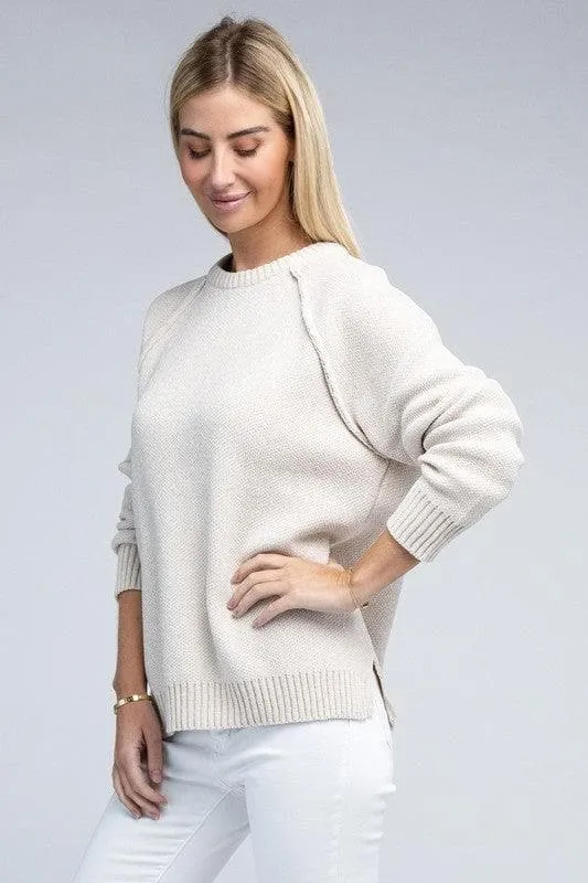 Zenana Raglan Chenille Sweater