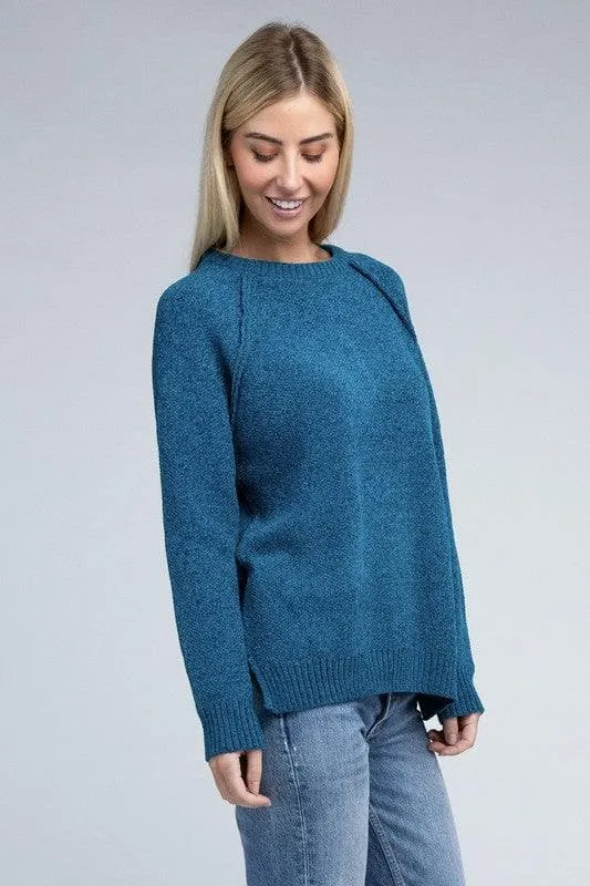 Zenana Raglan Chenille Sweater