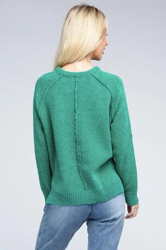 Zenana Raglan Chenille Sweater